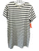Tuckernuck Size S White & Black Cotton Stripe Short Sleeve Shirt Dress Dress White & Black / S