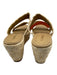 Kaanas Shoe Size 8 Beige Straw 2 Strap Mule Platform Wedge Sandals Beige / 8