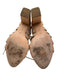 Loeffler Randall Shoe Size 8.5 Nude Beige Leather Tassels Strappy Sandals Nude Beige / 8.5