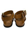 A.Emery Shoe Size 38 Tan Leather Criss Cross Gold Buckle Ankle Strap Sandals Tan / 38
