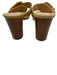 Veronica Beard Shoe Size 8 Light Yellow Suede Gold Buckle 2 Strap Mule Sandals Light Yellow / 8