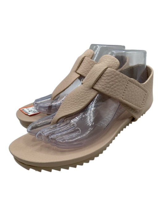 Pedro Garcia Shoe Size 37.5 Light Pink Leather Textured Thong Sandals Light Pink / 37.5