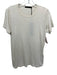 Jenni Kayne Size M Cream Cotton Short Sleeve Crew Neck Light Weight T Shirt Top Cream / M
