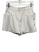 Melissa Nepton Size S White PU Leather Elastic Waist Pockets Shorts White / S