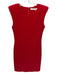 Amanda Uprichard Size M Red Polyester Shoulder Pads Sleeveless Back Zip Dress Red / M
