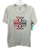 Tory Burch Size M Ivory, Red, Blue Cotton beaded design Logo Short Sleeve Top Ivory, Red, Blue / M