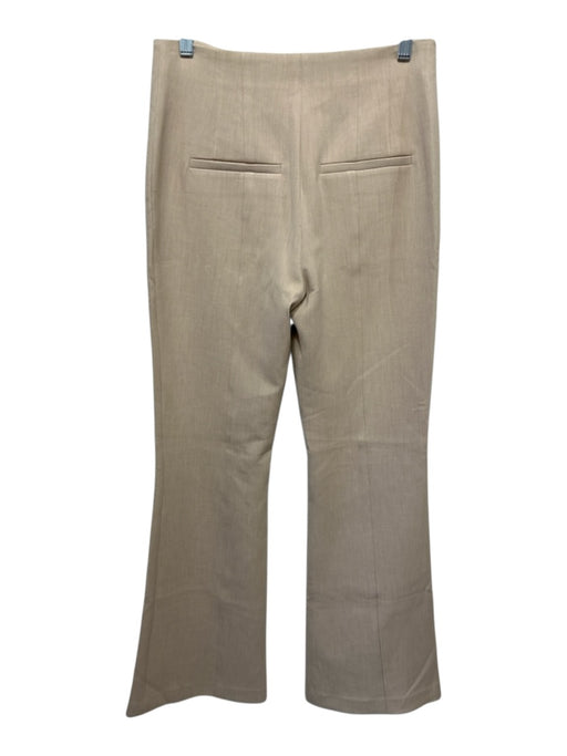 Veronica Beard Size 6 Beige Polyester Blend Zip Up Pockets Flare Pants Beige / 6
