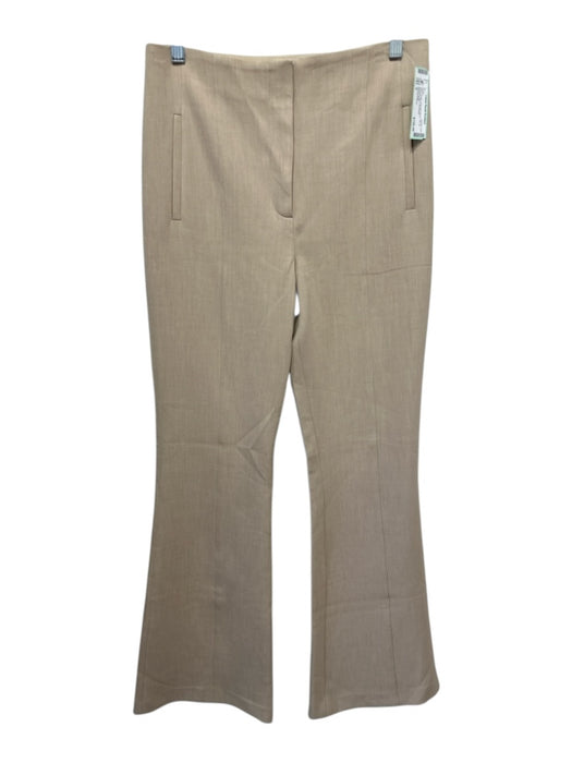 Veronica Beard Size 6 Beige Polyester Blend Zip Up Pockets Flare Pants Beige / 6