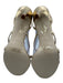 J Crew Shoe Size 8 Gold Leather Ankle Strap Criss Cross Almond Toe Sandals Gold / 8