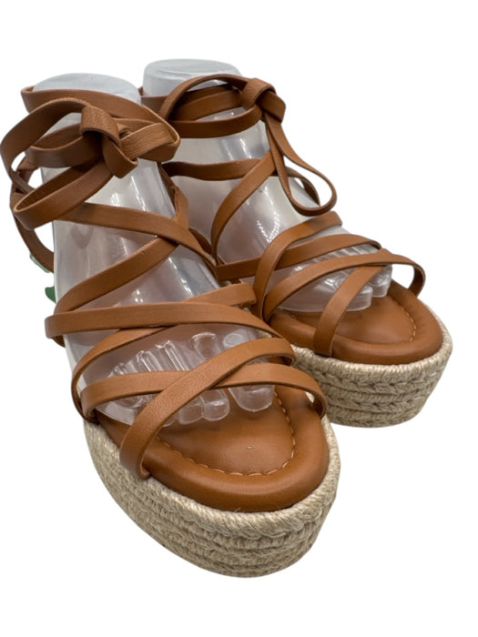 Zimmermann Shoe Size 39 Brown Leather Criss Cross Tie Straps Platform Sandals Brown / 39