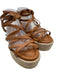 Zimmermann Shoe Size 39 Brown Leather Criss Cross Tie Straps Platform Sandals Brown / 39