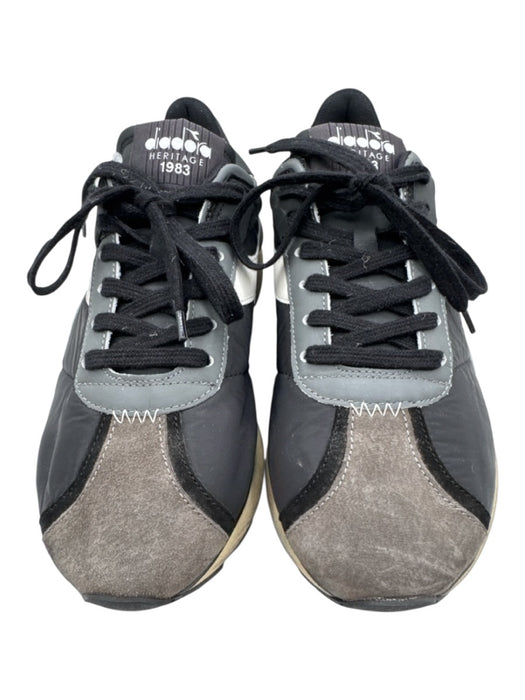 Diadora Shoe Size 7.5 Black, Gray, White Synthetic & Suede Low Top Sneakers Black, Gray, White / 7.5