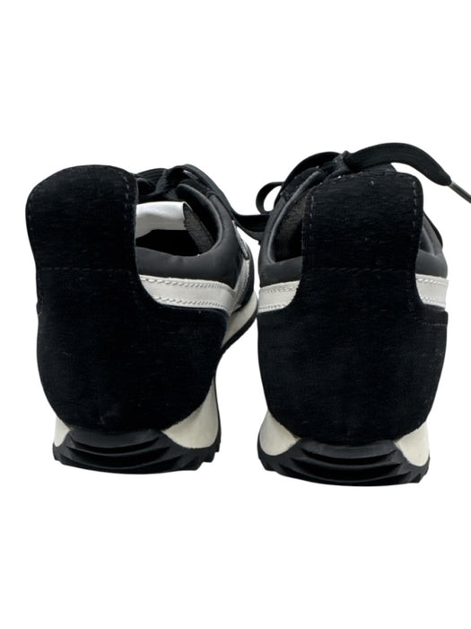 Rag & Bone Shoe Size 39 Black & White Synthetic & Suede Low Top Lace Up Sneakers Black & White / 39
