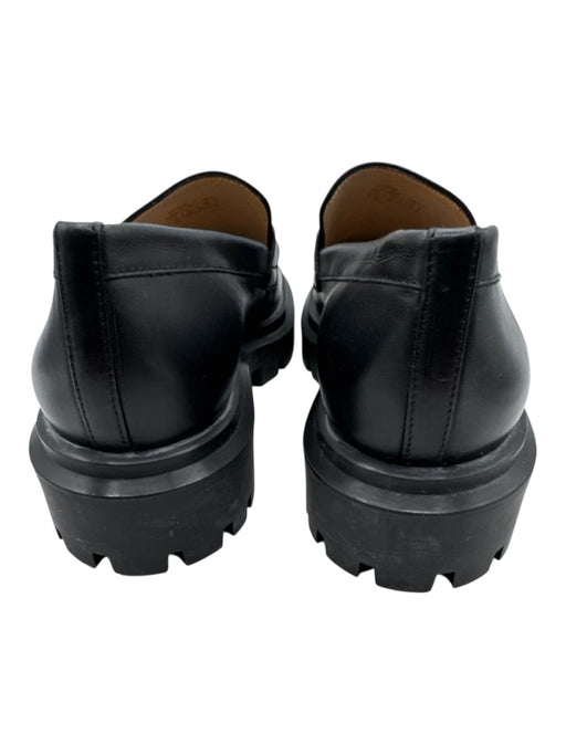 Stuart Weitzman Shoe Size 8 Black Leather Pointed Almond Toe Rubber Sole Loafers Black / 8