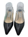 Jimmy Choo Shoe Size 38.5 Black Leather Pointed Toe Ankle Strap Slingback Pumps Black / 38.5