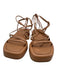 Loeffler Randall Shoe Size 7 Brown Leather Tie Strap Square Toe Platform Sandals Brown / 7