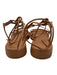 Loeffler Randall Shoe Size 7 Brown Leather Tie Strap Square Toe Platform Sandals Brown / 7