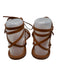 Loeffler Randall Shoe Size 8.5 Brown Leather Tie Strap Square Toe Thong Sandals Brown / 8.5