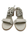 Zero + Maria Cornejo Shoe Size 37.5 Taupe Beige Leather Tie Ankle Sandals Taupe Beige / 37.5