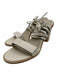 Zero + Maria Cornejo Shoe Size 37.5 Taupe Beige Leather Tie Ankle Sandals Taupe Beige / 37.5