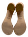 Stuart Weitzman Shoe Size 7.5 Beige Leather Ankle Strap Round Toe Sandals Beige / 7.5