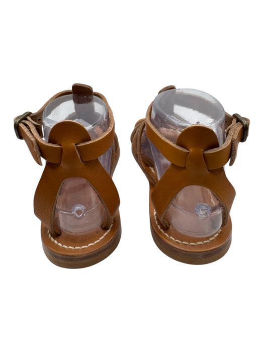 KJacques Shoe Size 38 Brown Leather Ankle Strap Almond Toe Sandals Brown / 38