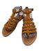KJacques Shoe Size 38 Brown Leather Ankle Strap Almond Toe Sandals Brown / 38