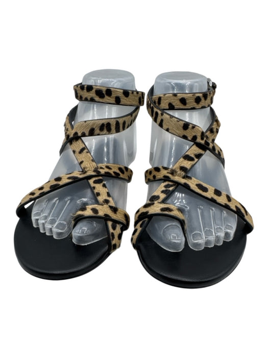Jenni Kayne Shoe Size 38 Beige, Brown, Black Pony Hair & Leather Sandals Beige, Brown, Black / 38