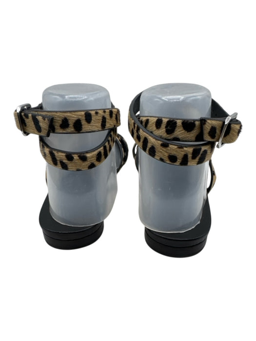 Jenni Kayne Shoe Size 38 Beige, Brown, Black Pony Hair & Leather Sandals Beige, Brown, Black / 38