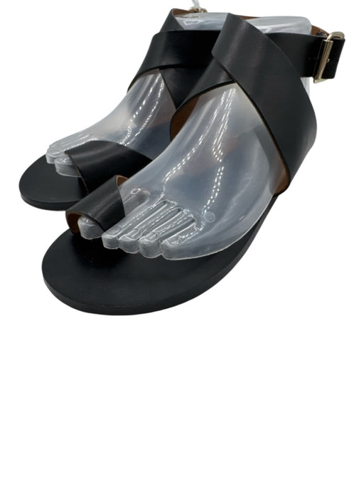 All Tomorrow's Parties Shoe Size 39 Black Leather Toe Strap Buckle Strap Sandals Black / 39