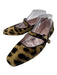 Loeffler Randall Shoe Size 8 Beige & Black Velvet Abstract Print Flats Beige & Black / 8