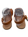 Kyma Shoe Size 38 Brown Leather Criss Cross Buckle Strap Square Toe Sandals Brown / 38