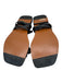 Frame Shoe Size 37.5 Black Leather Ring Square Toe Screw Thong Sandals Black / 37.5