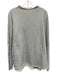 Frank & Eileen Size M Light Gray Cotton Raw Edge Heathered Sweatshirt Sweater Light Gray / M