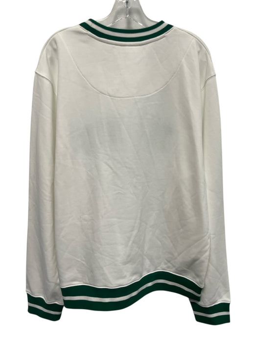 Ellsworth & Ivey Size XS White & Green Cotton Blend applique Tennis Sweater White & Green / XS