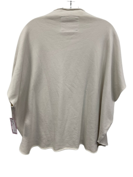 Frank & Eileen Size One Size Cream Cotton Raw Edges short sleeve Top Cream / One Size