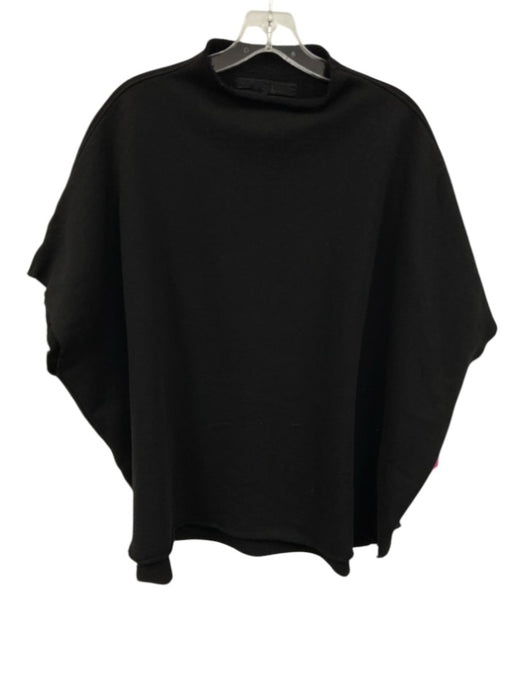 Frank & Eileen Size One Size Black Cotton Raw Edges short sleeve Top Black / One Size