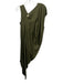 Zero + Maria Cornejo Size XS Olive Green Lyocell blend Asymmetric Neckline Dress Olive Green / XS