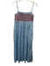 J. Crew Size XS Blue & Red Cotton Blend Shirred Embroidered Empire Waist Dress Blue & Red / XS