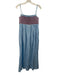 J. Crew Size XS Blue & Red Cotton Blend Shirred Embroidered Empire Waist Dress Blue & Red / XS
