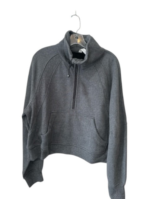 Lululemon Size M/L Gray Cotton Blend Scuba Funnel Neck Half Zip Jacket Gray / M/L