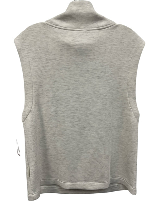 Varley Size S Cream Viscose Blend Heathered Quarter Zip Sleeveless Vest Cream / S