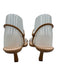 Loeffler Randall Shoe Size 8 Tan Brown Leather gold ball Ankle Wrap Sandals Tan Brown / 8