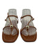 Loeffler Randall Shoe Size 8 Brown Leather gold ball Ankle Wrap Sandals Brown / 8
