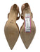 Anna F. Shoe Size 38 Beige Leather Pointed Toe Kitten Heel Slingback Pumps Beige / 38