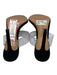Schutz Shoe Size 8 Black & Clear PVC Leather Two Strap Sandals Black & Clear / 8