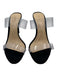 Schutz Shoe Size 8 Black & Clear PVC Leather Two Strap Sandals Black & Clear / 8