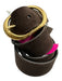 Favorite Daughter Brown Suede Brass Oval Buckle Belts Brown / S