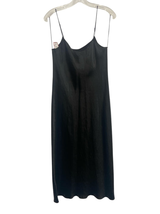 Vince Size S Black Acetate Midi Spaghetti Strap Slip Dress Black / S
