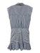 Veronica Beard Size 8 Blue & White Cotton Blend Ruched Front Stripe Dress Blue & White / 8